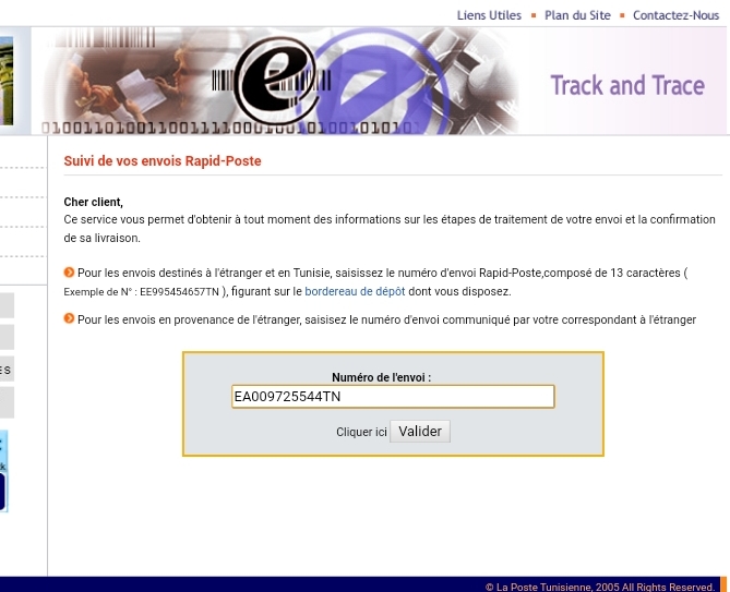 تتبع البريد التونسي