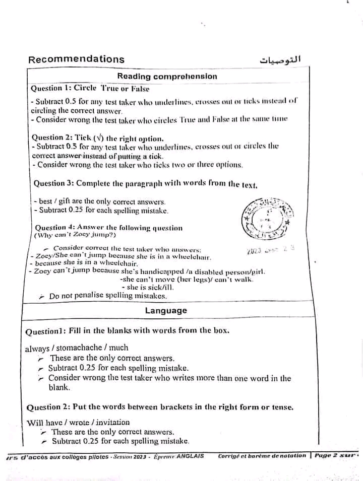 اصلاح مناظرة السيزيام 2023 انجليزية language الرسمي