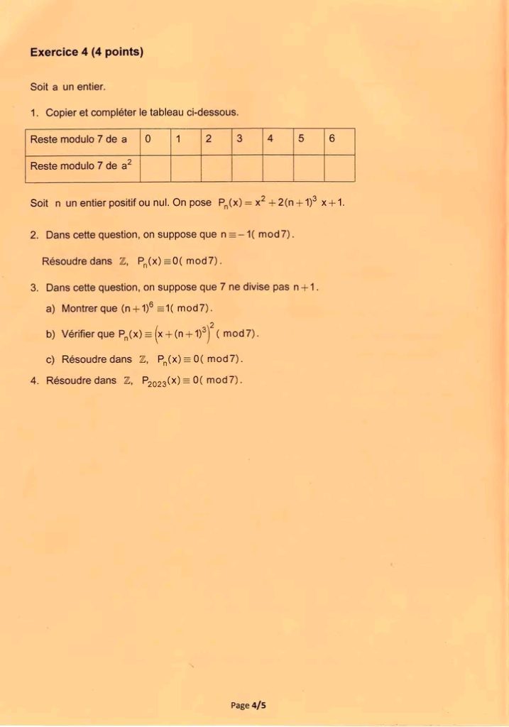 بكالوريا 2023 رياضيات بكالوريا رياضيات دورة المراقبة bac math controle 2023