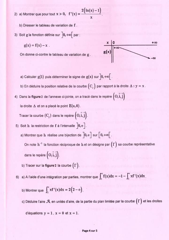 رياضيات بكالوريا 2024 تقنية
